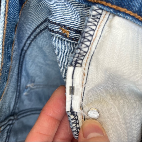 Abercrombie & Fitch The Boyfriend Distressed Midrise Jean Shorts In Sz 27/4 - Picture 10 of 10